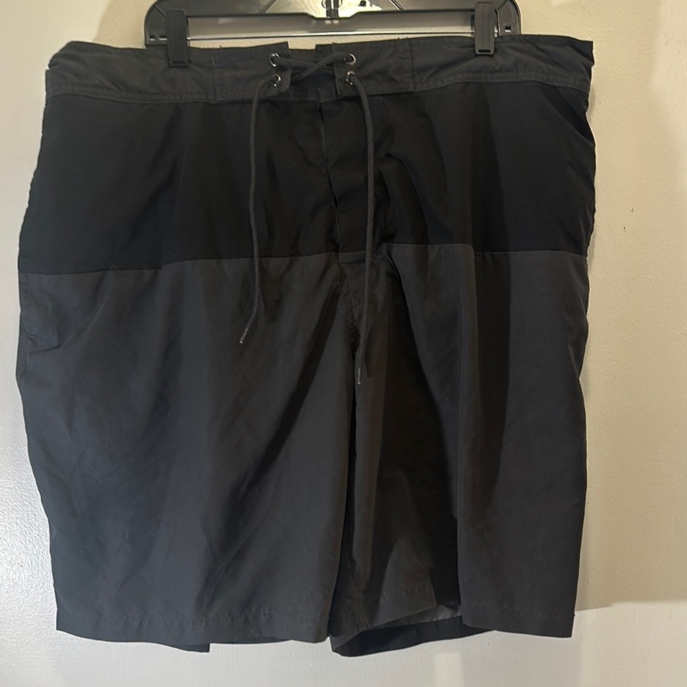 The Foundry Supply Co. Black and Gray Swim Trunks Quick-Dry